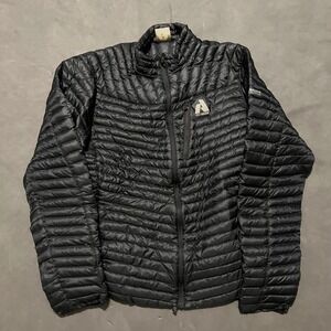 Eddie Bauer First Ascent 800 Fill Goose Down Puffer Jacket Black Womens Medium